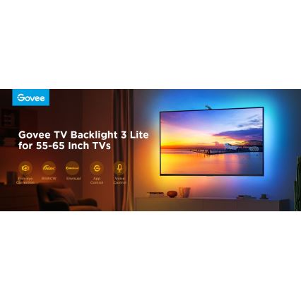 Govee - TV Backlight 3 Lite TV 40-50 SMART LED bakgrundsbelyst RGBICW Wi-Fi IP67 +RC