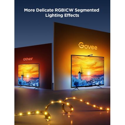 Govee - TV Backlight 3 Lite TV 75-85 SMART LED bakgrundsbelyst RGBICW Wi-Fi IP67