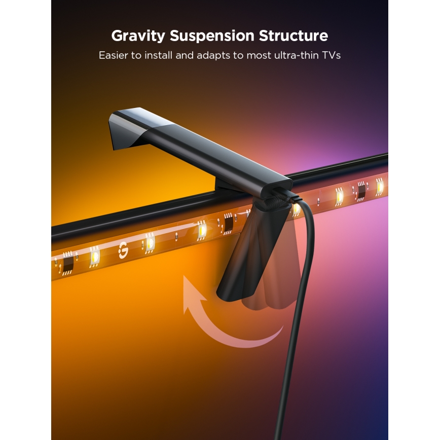 Govee - TV Backlight 3 Lite TV 75-85 SMART LED bakgrundsbelyst RGBICW Wi-Fi IP67