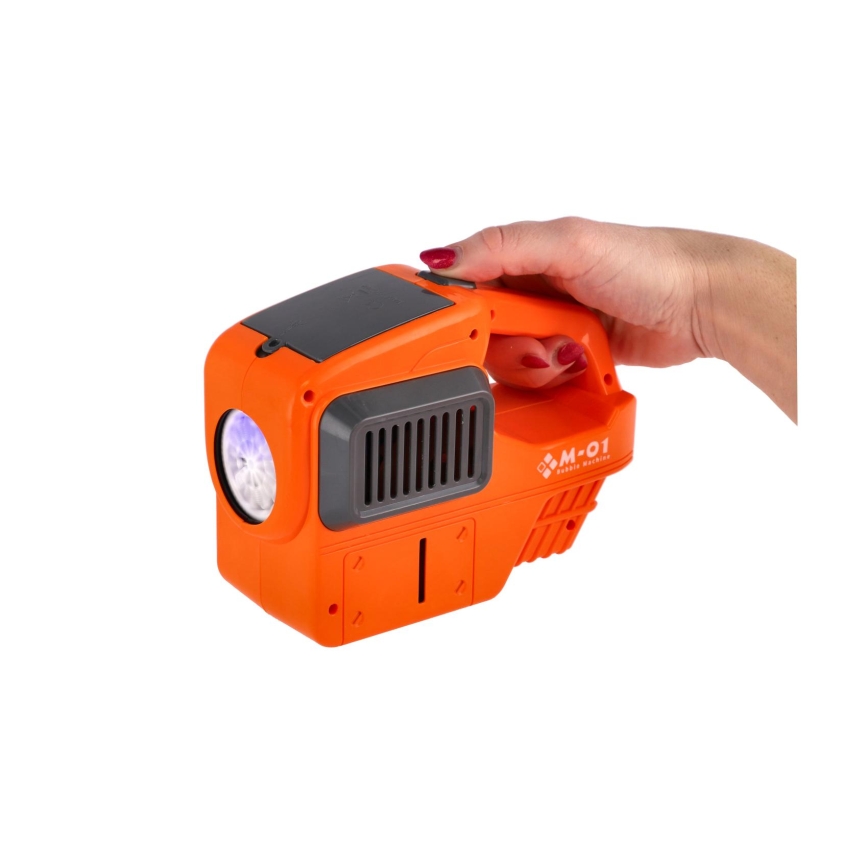 Gräsklippare med bubbelblåsare och belysning 4xAA