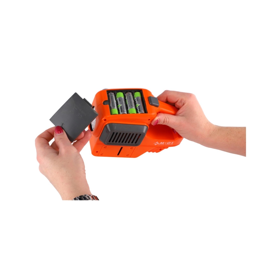 Gräsklippare med bubbelblåsare och belysning 4xAA