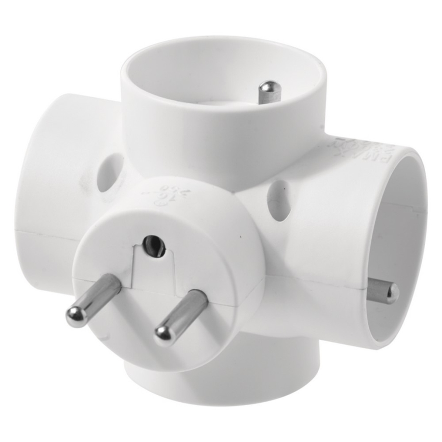 Grenuttag 4×10A/250V rund