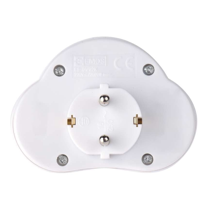 Grenuttag med en strömbrytare 2x16A/250V