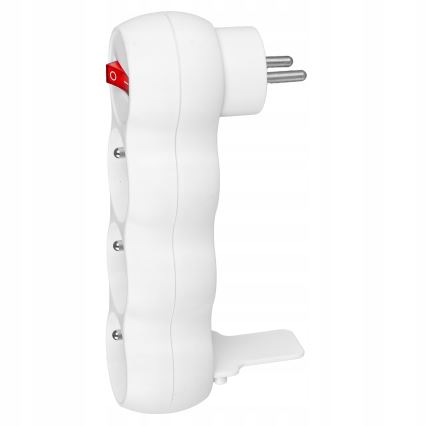 Grenuttag med strömbrytare, 3 uttag