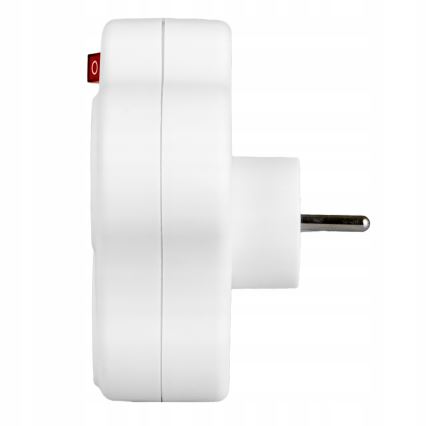 Grenuttag med strömbrytare, 3 uttag