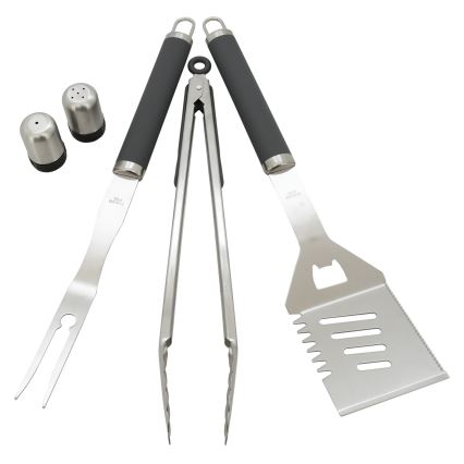 Grillredskad i rostfriss stål 7st+ förkläde