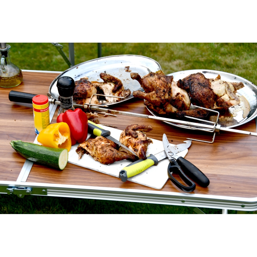 Grillredskap i rostfritt stål med ett fodral 6st