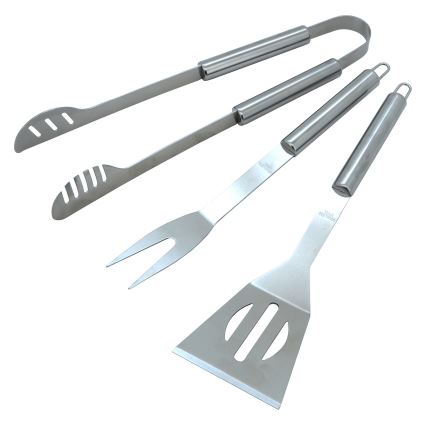 Grillredskap rostfritt stål 3st