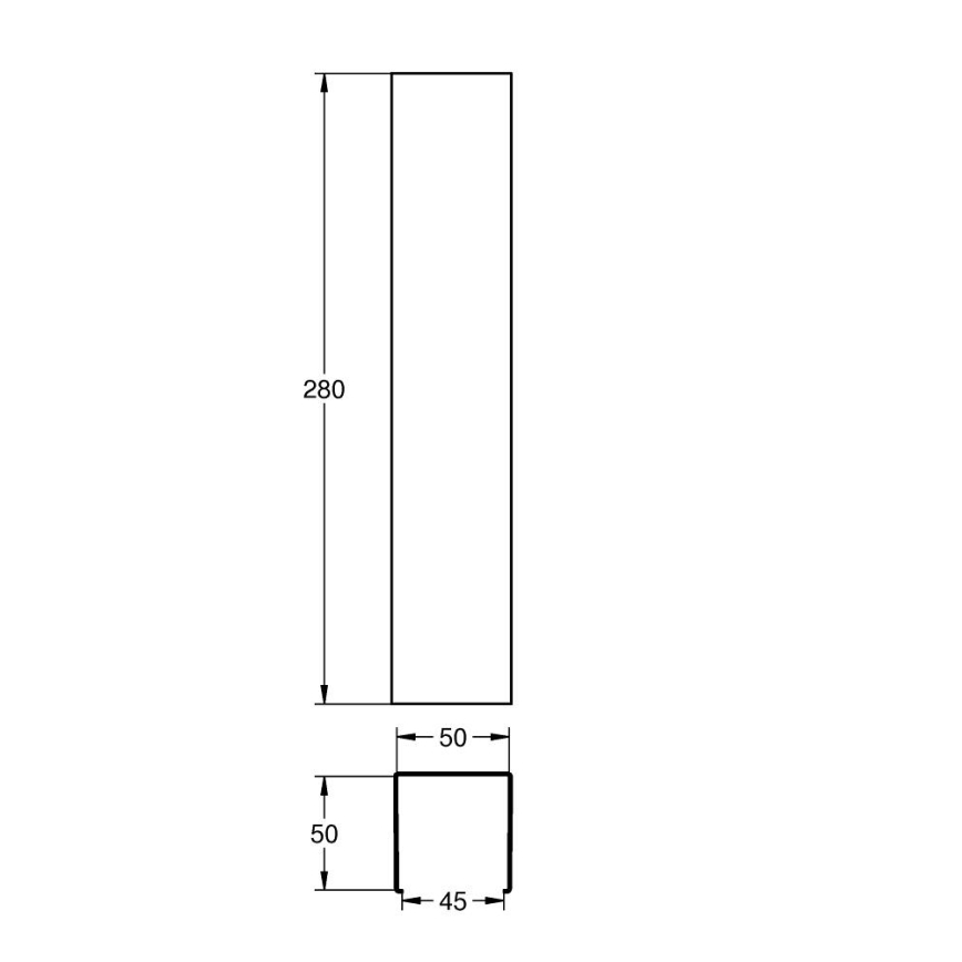 GROHE 1010090000 - Fyrkantigt sifonlock i polerad krom
