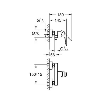 GROHE 1018742430 - Duschblandare DICE svart