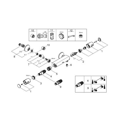 GROHE 1022172432 - Termostatisk duschblandare PRECISION TREND svart