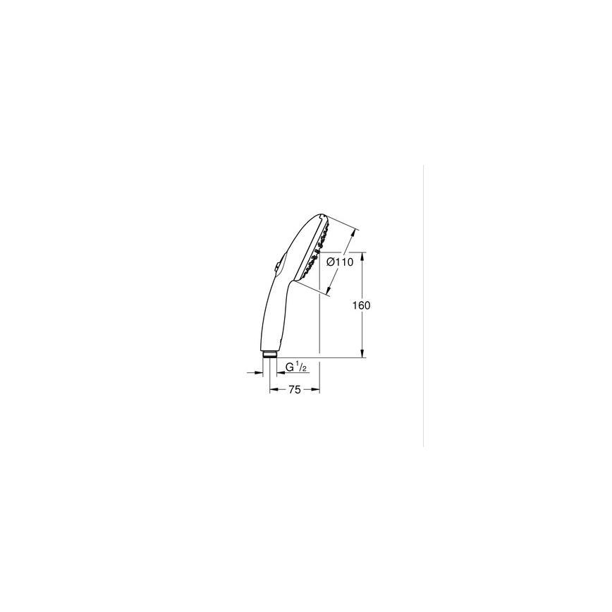 GROHE 1053152431 - Handdusch VITALIO START 110 600 mm svart