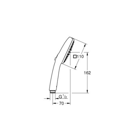 GROHE 1053162431 - Handdusch VITALIO COMFORT 110 600 mm svart