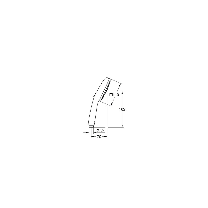 GROHE 1053162431 - Handdusch VITALIO COMFORT 110 600 mm svart