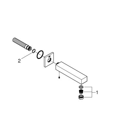 GROHE 13303000 - Badkarsavlopp EUROCUBE 170 mm, polerad krom