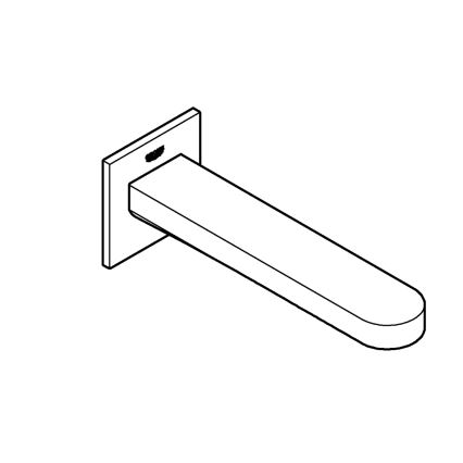 GROHE 13404003 - Badkarsbottenventil PLUS 168 mm, blank krom
