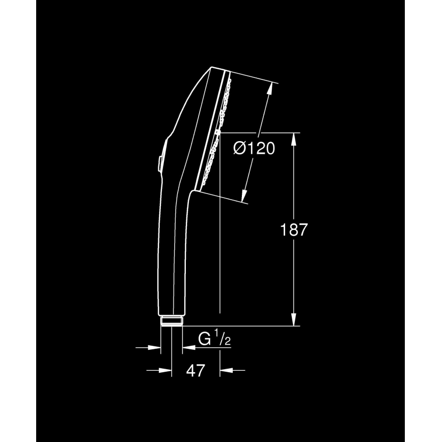 GROHE 1348640000 - Handdusch VITALIO JOY+ 120 mm blankkrom