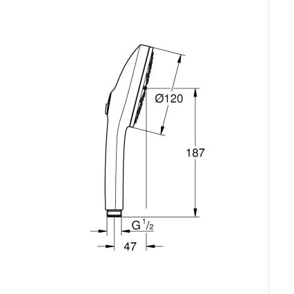 GROHE 134864GN00 - Handdusch VITALIO JOY+ 120 mm guld