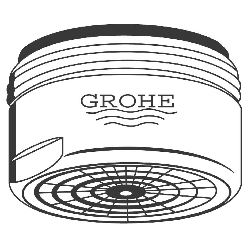 GROHE 13929000 - Perlator M 24 × 1 blank krom