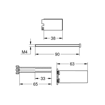 GROHE 14048000 - Förlängningssats RAPIDO 1” StarLight