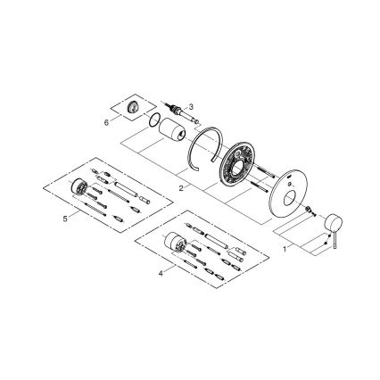 GROHE 19285001 - Badkarsblandare för inbyggnad ESSENCE, blank krom