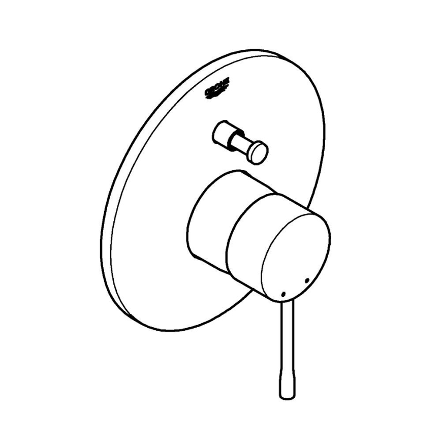 GROHE 19285001 - Badkarsblandare för inbyggnad ESSENCE, blank krom