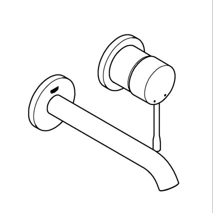 GROHE 19408DC1 - Tvättställsblandare ESSENCE 183 mm i rostfritt stål