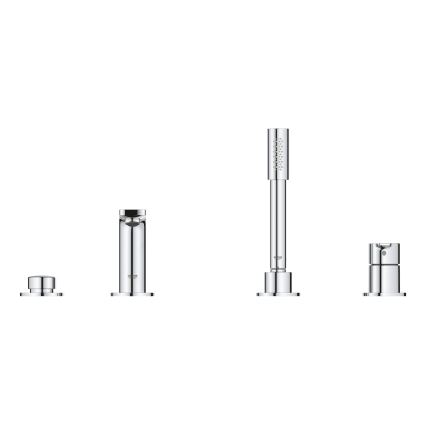 GROHE 19577001 - Fyrhåls badkarsblandare LINEARE i blank krom