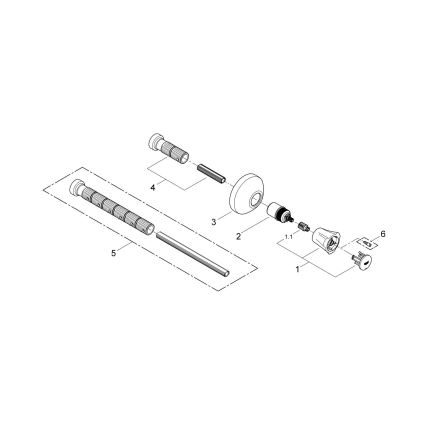 GROHE 19808001 - Överdel till inbyggnadsventil COSTA L, blank krom