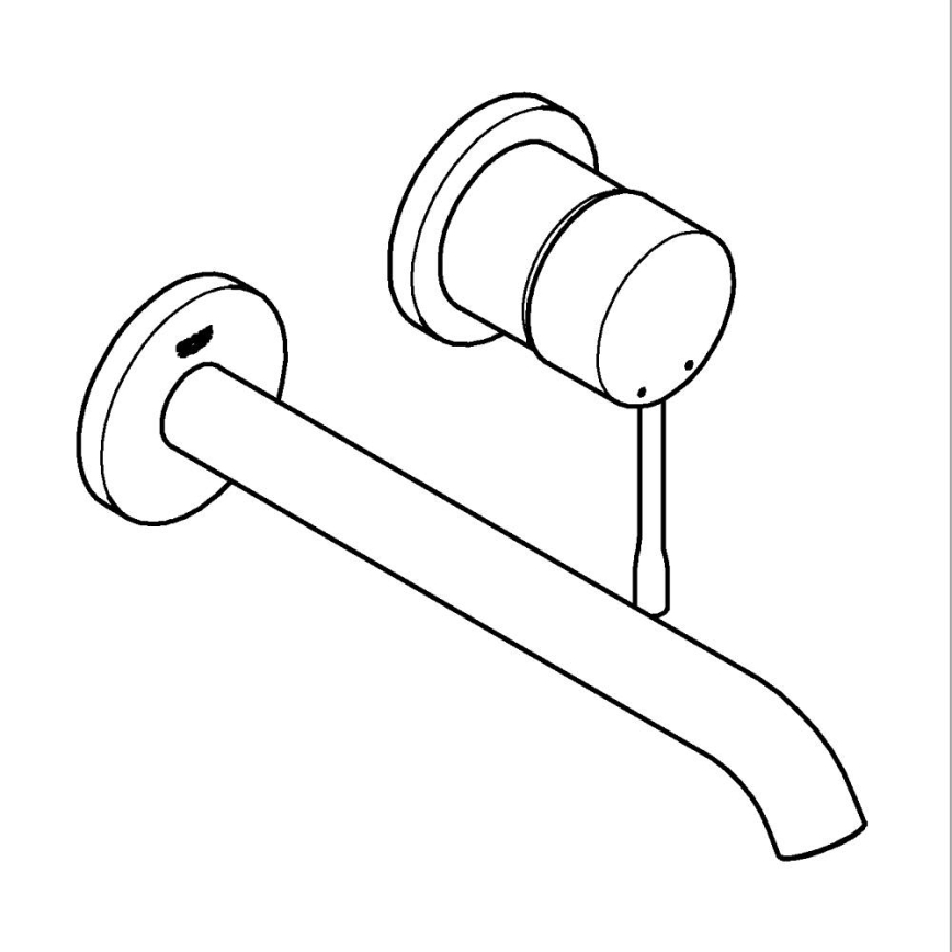 GROHE 19967AL1 - ESSENCE 230 mm tvåhåls tvättställsblandare, grafit