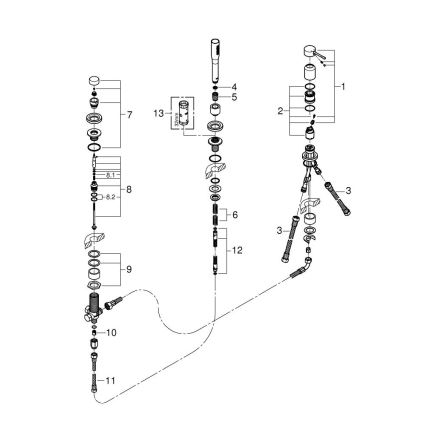 GROHE 19976001 - ESSENCE 3-håls badkarsblandare, blank krom