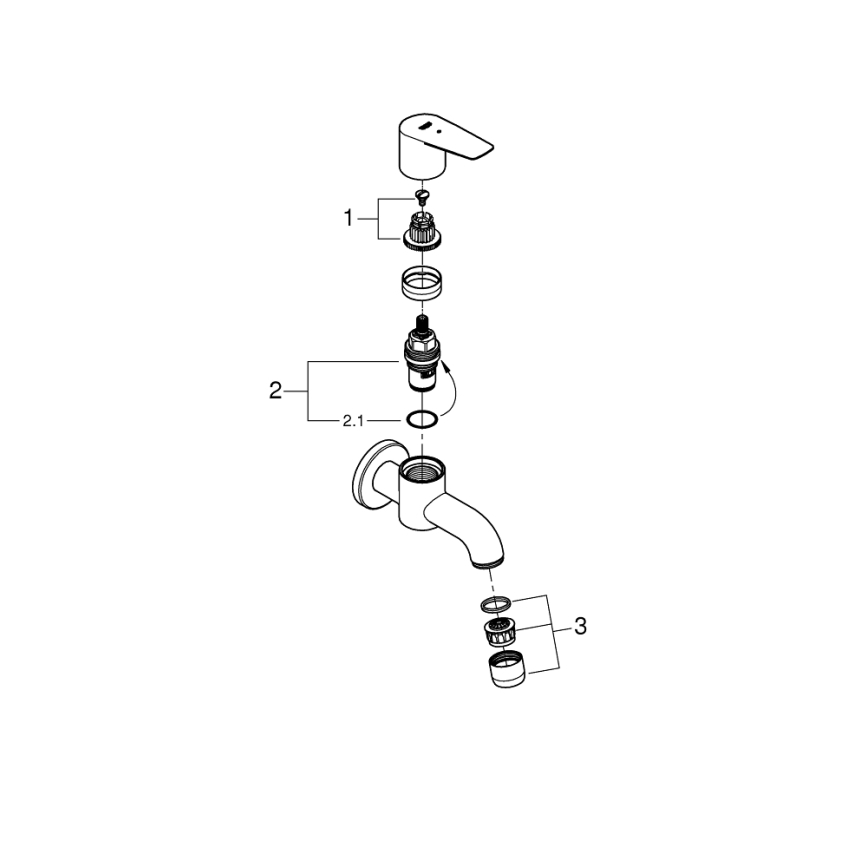 GROHE 20238001 - Stoppventil DN 15, blank krom