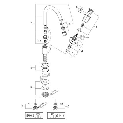 GROHE 20393001 - Stående ventil COSTA L DN 15 polerad krom