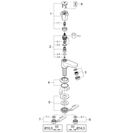 GROHE 20404001 - Stående ventil COSTA L DN 15 polerad krom