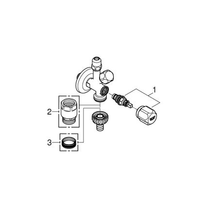 GROHE 22035000 - Kombi-vinkelventil UNIVERSAL DN 15 polerad krom