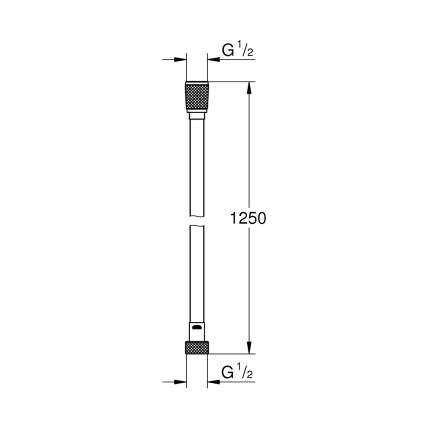 GROHE 22110000 - Duschslang VITALIOFLEX SILVER 1250 mm