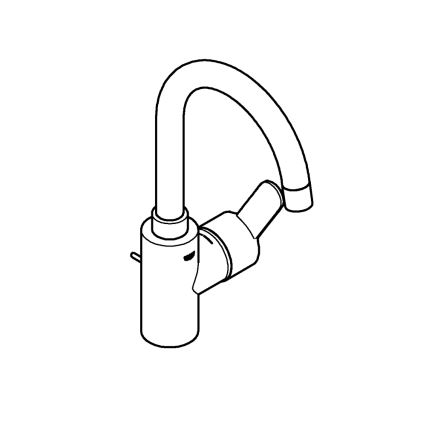 GROHE 23043003 - Tvättställsblandare EUROSTYLE COSMOPOLITAN, storlek L, krom