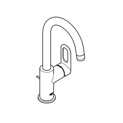 GROHE 23091000 - Tvättställsblandare BAULOOP 310 mm, blank krom