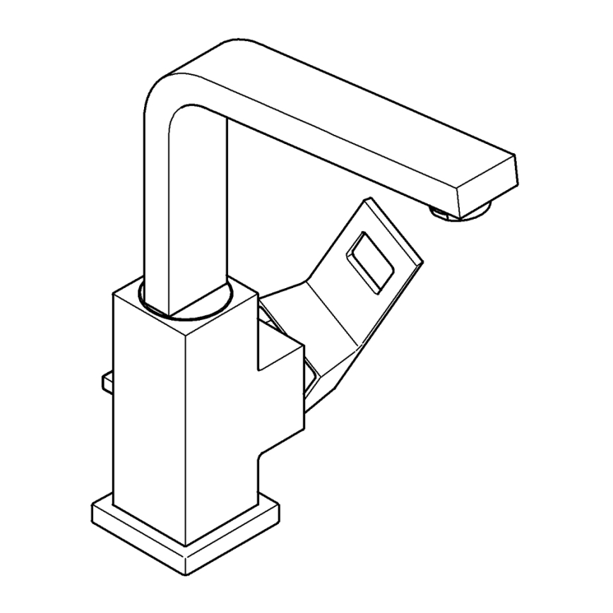GROHE 2313500E - Tvättställsblandare EUROCUBE, storlek L, blank krom