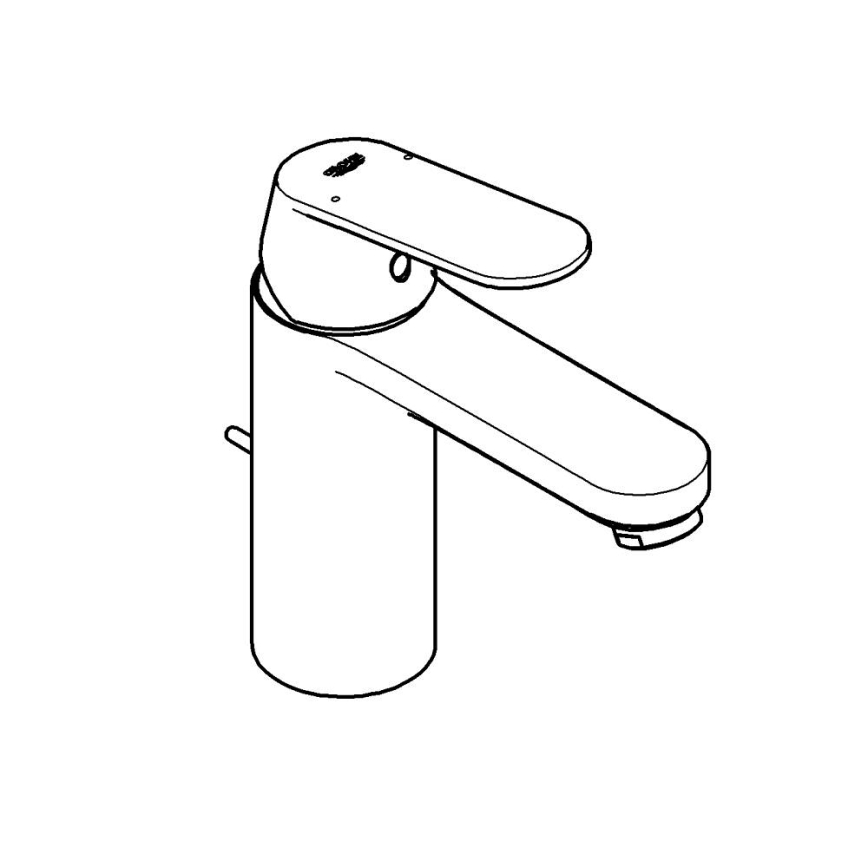 GROHE 23325000 - Tvättställsblandare EUROSMART COSMOPOLITAN, storlek M, krom