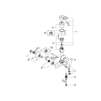 GROHE 23341000 - BAULOOP badkarsblandare DN 15 polerad krom