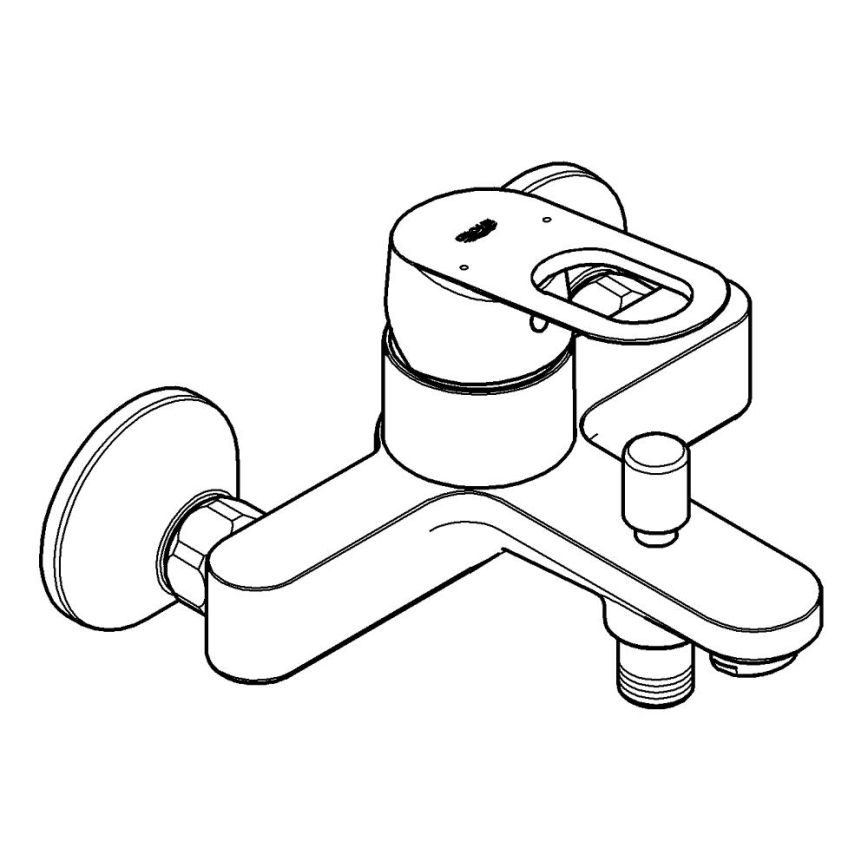 GROHE 23341000 - BAULOOP badkarsblandare DN 15 polerad krom