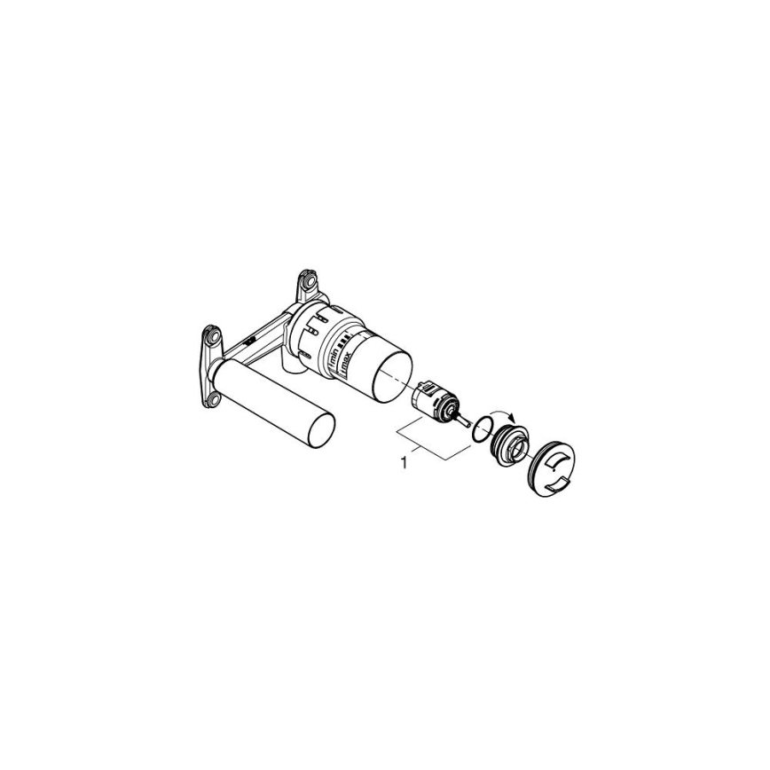 GROHE 23429000 - Inbyggnadskropp för ettgreppsblandare, DN 15, mässing