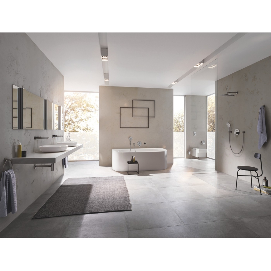 GROHE 23444AL1 - LINEARE 207 mm tvättställsblandare för dold installation, grafit