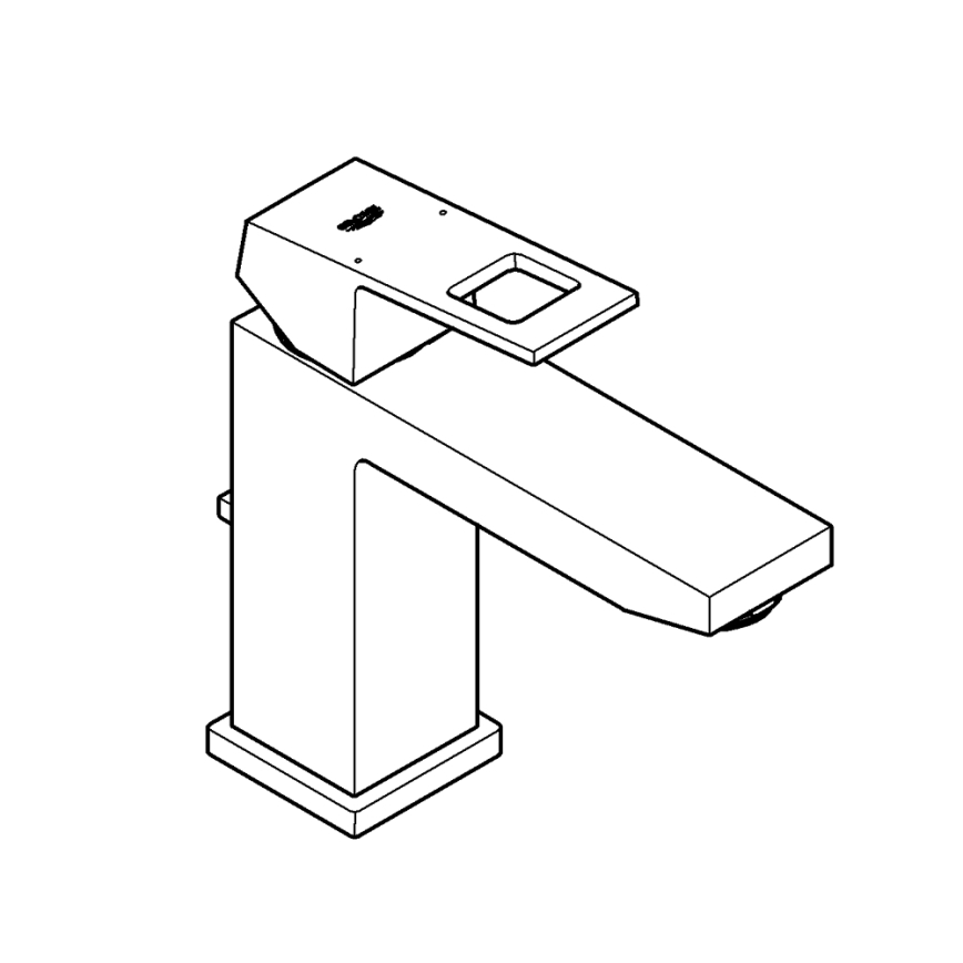 GROHE 23445AL0 - Tvättställsblandare EUROCUBE, storlek M, grafit