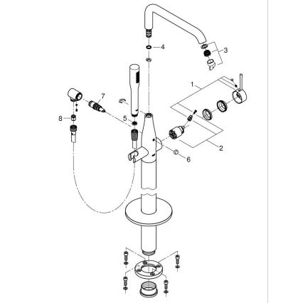 GROHE 23491001 - Badkarsblandare ESSENCE 277 mm polerad krom