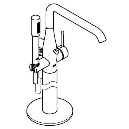 GROHE 23491AL1 - Badkarsblandare ESSENCE 277 mm grafit