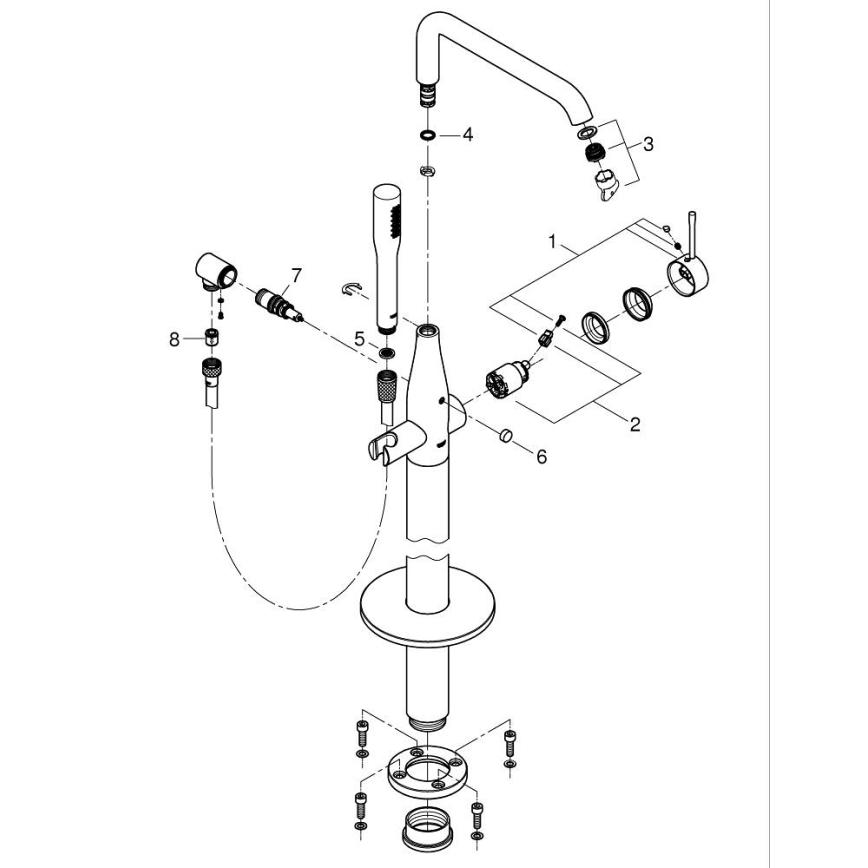 GROHE 23491DC1 - Badkarsblandare ESSENCE 277 mm i rostfritt stål