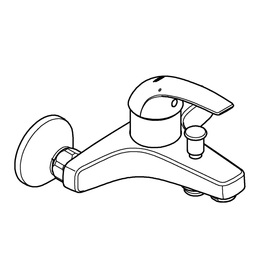GROHE 23599000 - Badkarsblandare EUROSMART DN 15 polerad krom