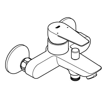 GROHE 23605001 - BAUEDGE badkarsblandare 150±15 mm polerad krom